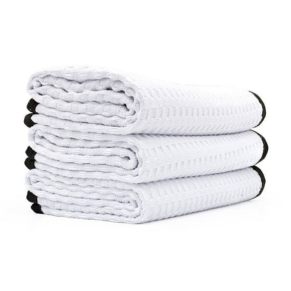 The Rag Company - Dry Me A River - Drying Towels Car Detailing - 390gsm, 16in x 24in, White (3 Pack)