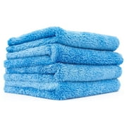 The Rag Company - Eagle Edgeless 500 - Microfiber Towels For Cars - 500gsm, 16in x 16in, Blue (4 Pack)