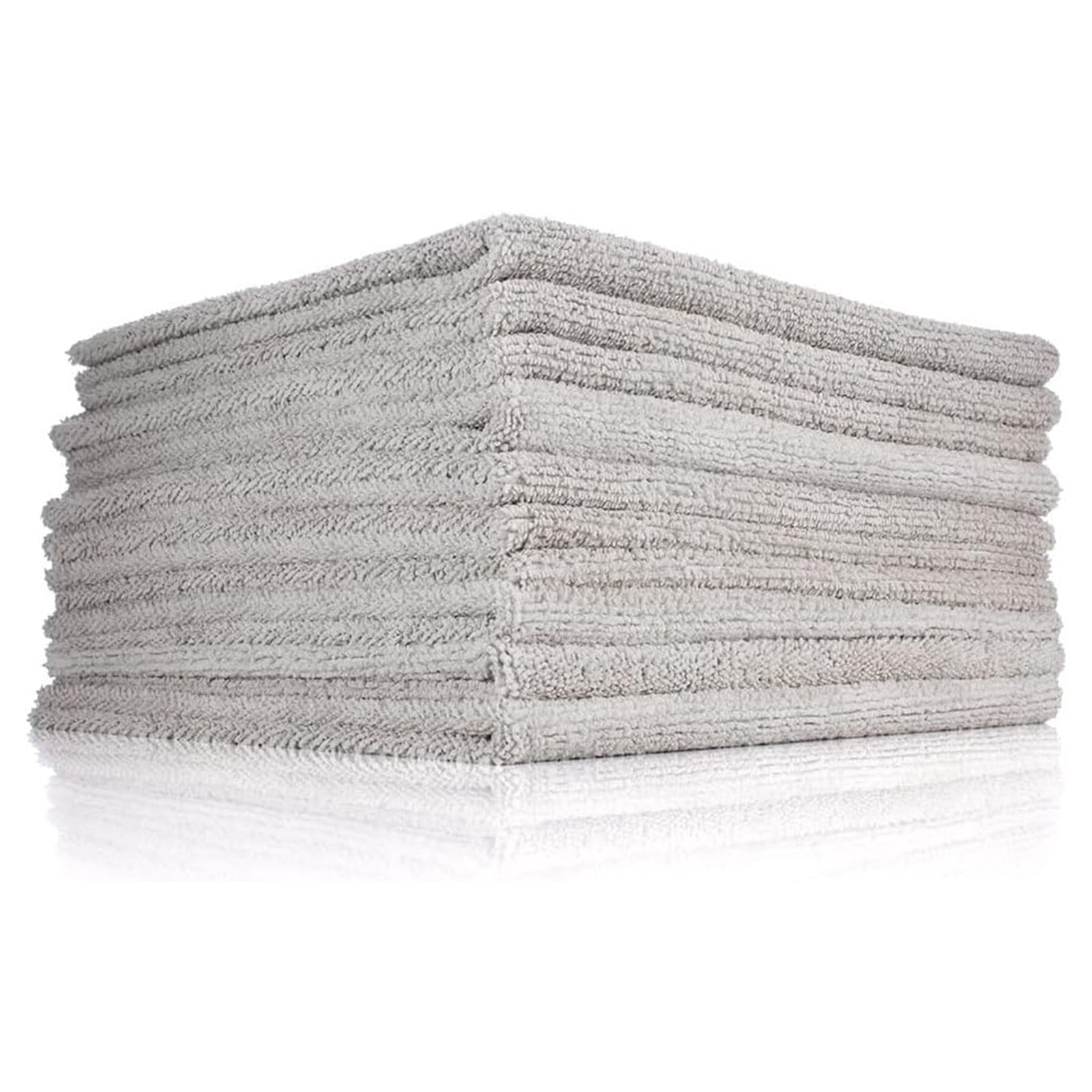 The Rag Company - Edgeless 300 Microfiber Towels, 16x16, Ice Grey 10pk ...