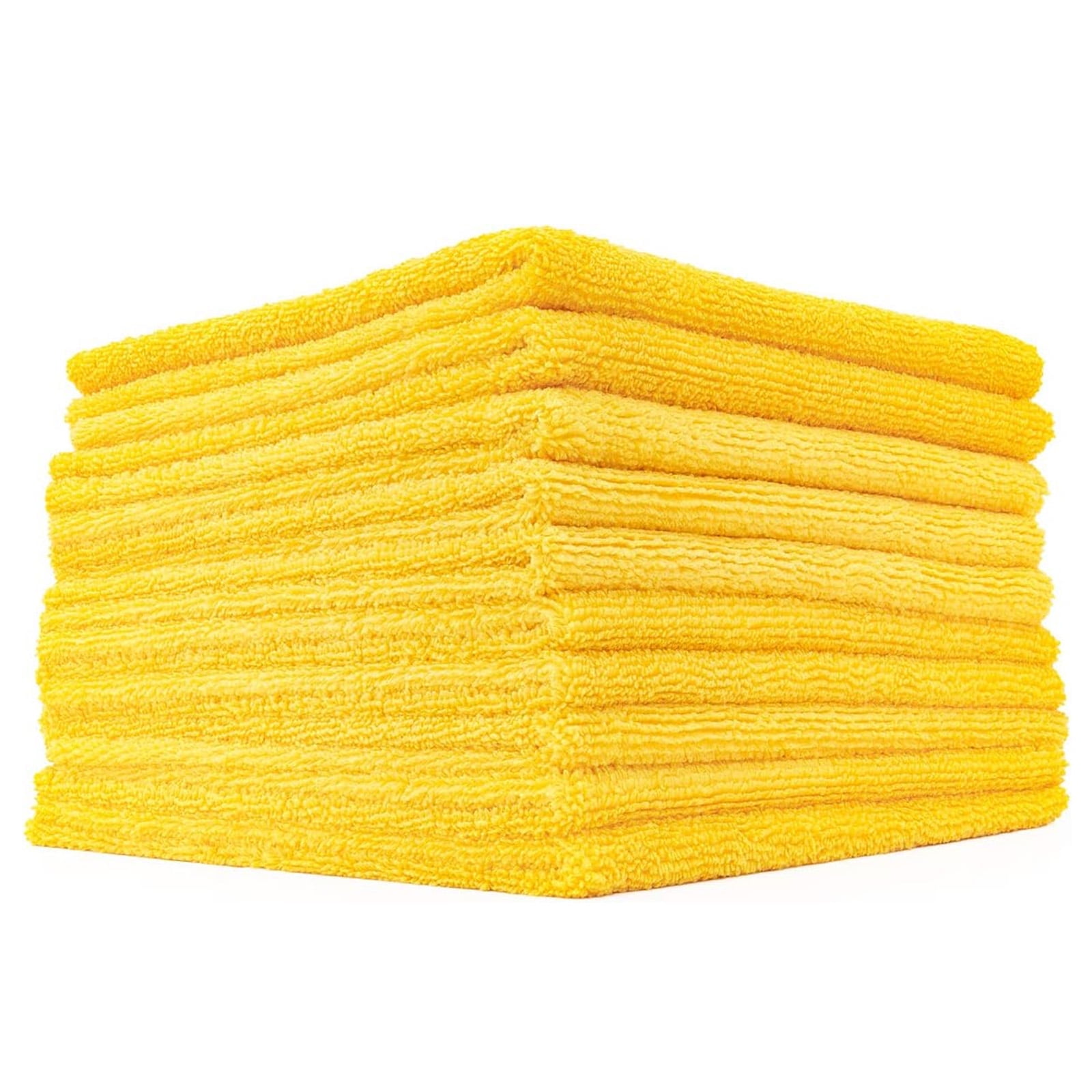 The Rag Company - Edgeless 365 - Microfiber Towels For Cars - 365gsm, 16in x 16in, Gold (10 Pack)