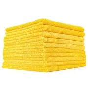 The Rag Company - Edgeless 365 - Microfiber Towels For Cars - 365gsm, 16in x 16in, Gold (10 Pack)