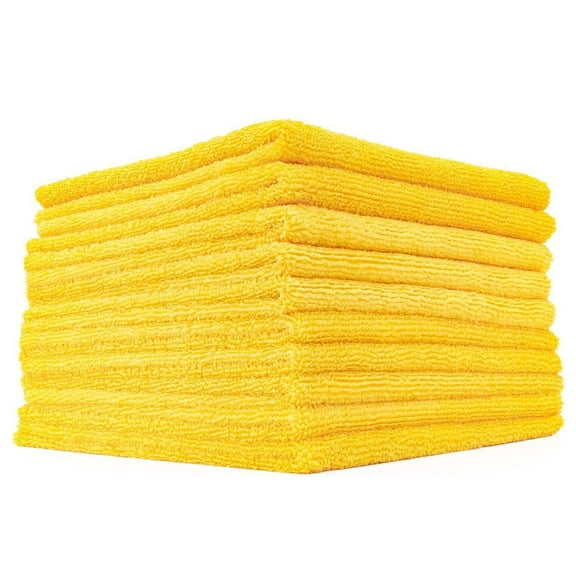 The Rag Company - Edgeless 365 - Microfiber Towels For Cars - 365gsm, 16in x 16in, Gold (10 Pack)