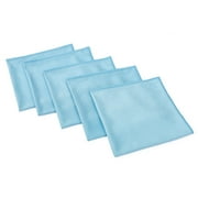 The Rag Company - Premium Glass Towel - Drying Towels Car Detailing - 350gsm, 16in x 16in, Light Blue (5 Pack)