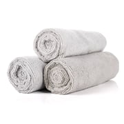The Rag Company - Sport & Workout Towel - Gym Towels - 320gsm, 16in x 27in, Ice Grey 3 Pack