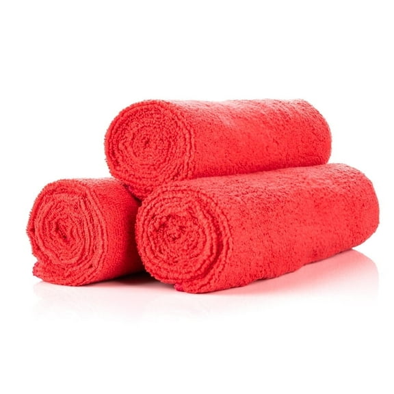 The Rag Company - Sport & Workout Towel - Gym Towels - 320gsm, 16in x 27in, Red (3 Pack)