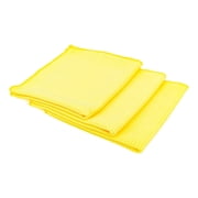 The Rag Company - Standard Waffle Weave - Microfiber Towels For Cars - 370gsm, 16in x 16in, Yellow (3 Pack)