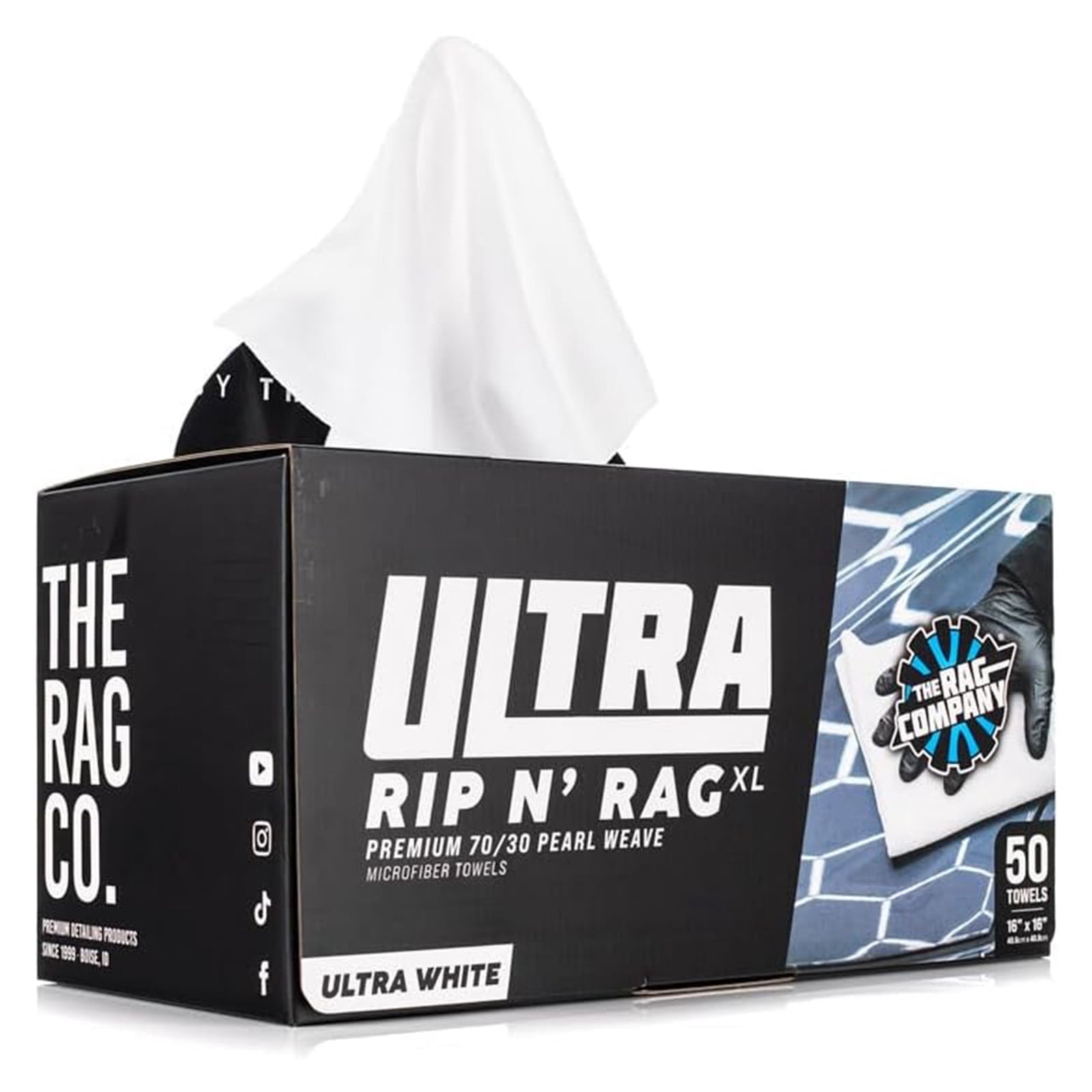 The Rag Company - Ultra Rip N' Rag XL Premium Reusable Pearl-Weave ...