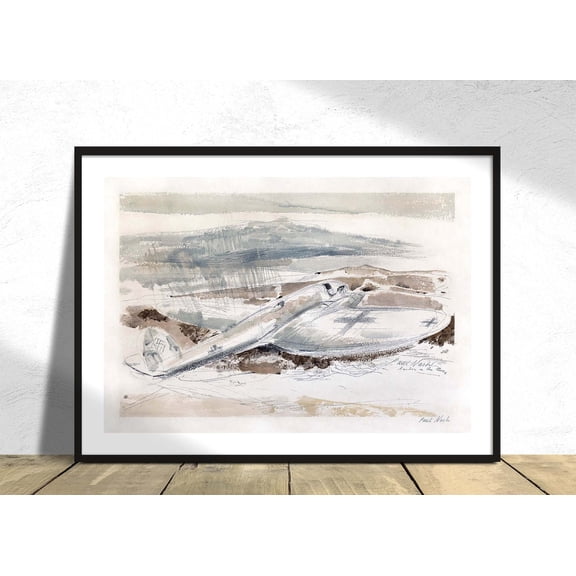 The Raider On The Moors Paul Nash British Art Abstract Art Poster Reproduction Airplanes Poster, Unframed Canvas 24x36in