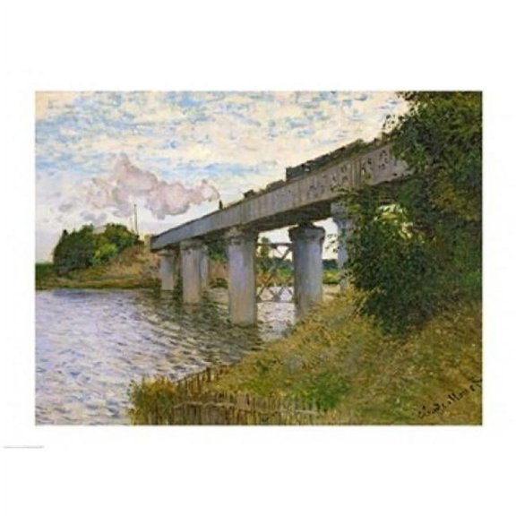 The Railway Bridge at Argenteuil C.1873-4 Poster Print by Claude Monet - 24 x 18 in.