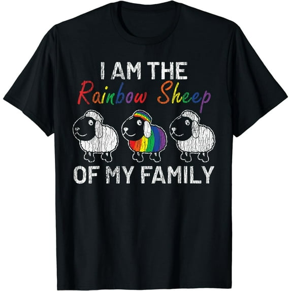The Rainbow Sheep of My Family Parents Support Pride LGBT T-Shirt