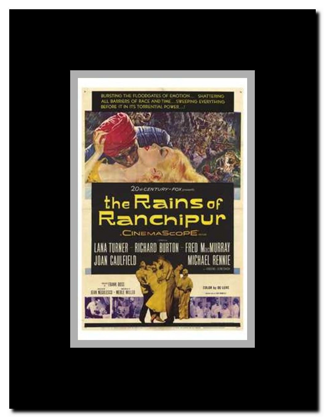 The Rains of Ranchipur Framed Movie Poster