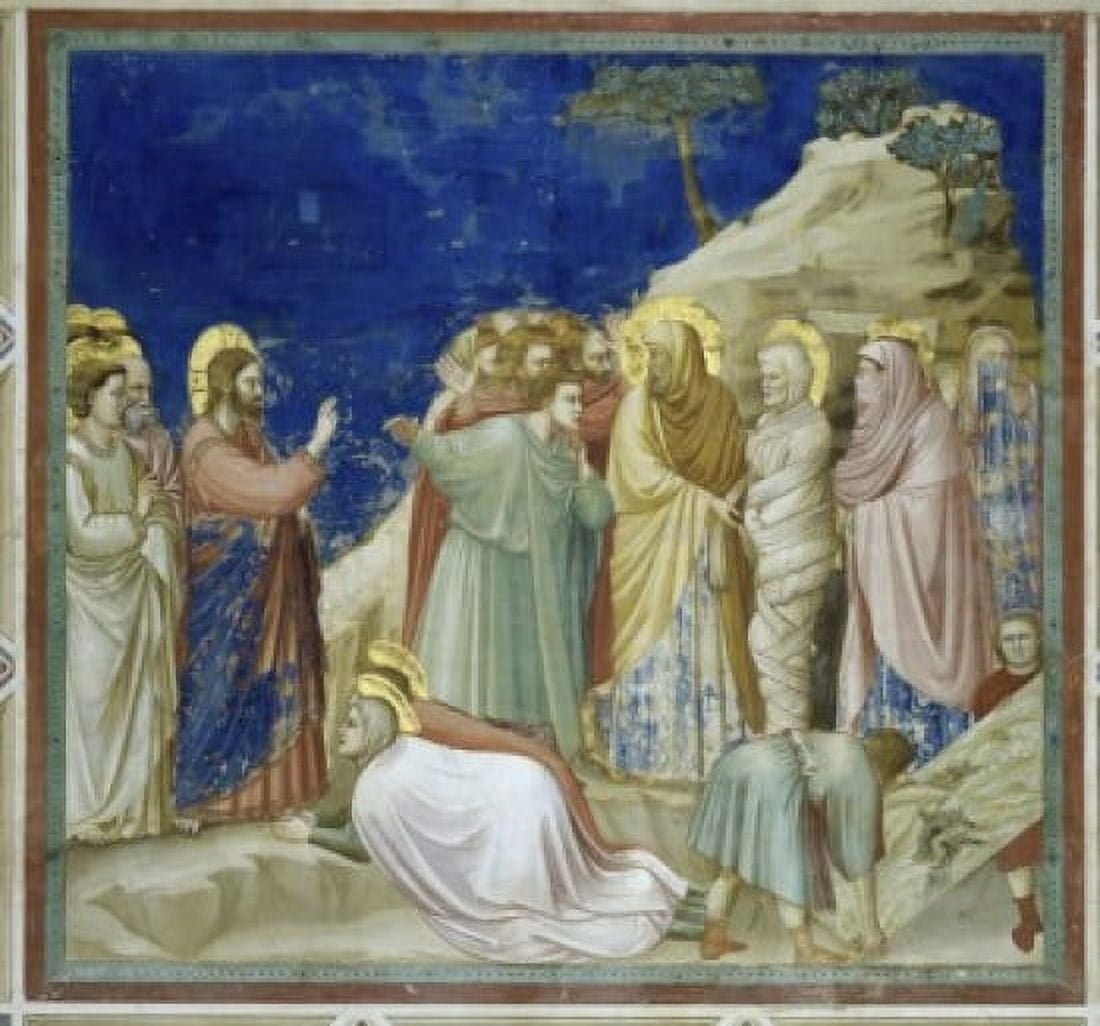 The Raising of Lazarus Giotto di Bondone (c1266-1337Italian) Fresco Arena Chapel Padua Italy Canvas Art - Giotto di Bondone (18 x 24)