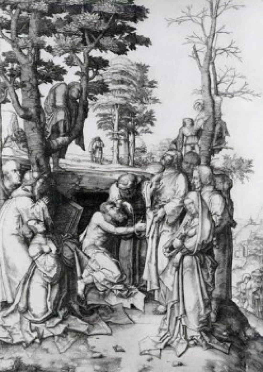 The Raising of Lazarus Lucas van Leyden (1494-1533 Netherlandish) Engraving Canvas Art - Lucas van Leyden (24 x 36)