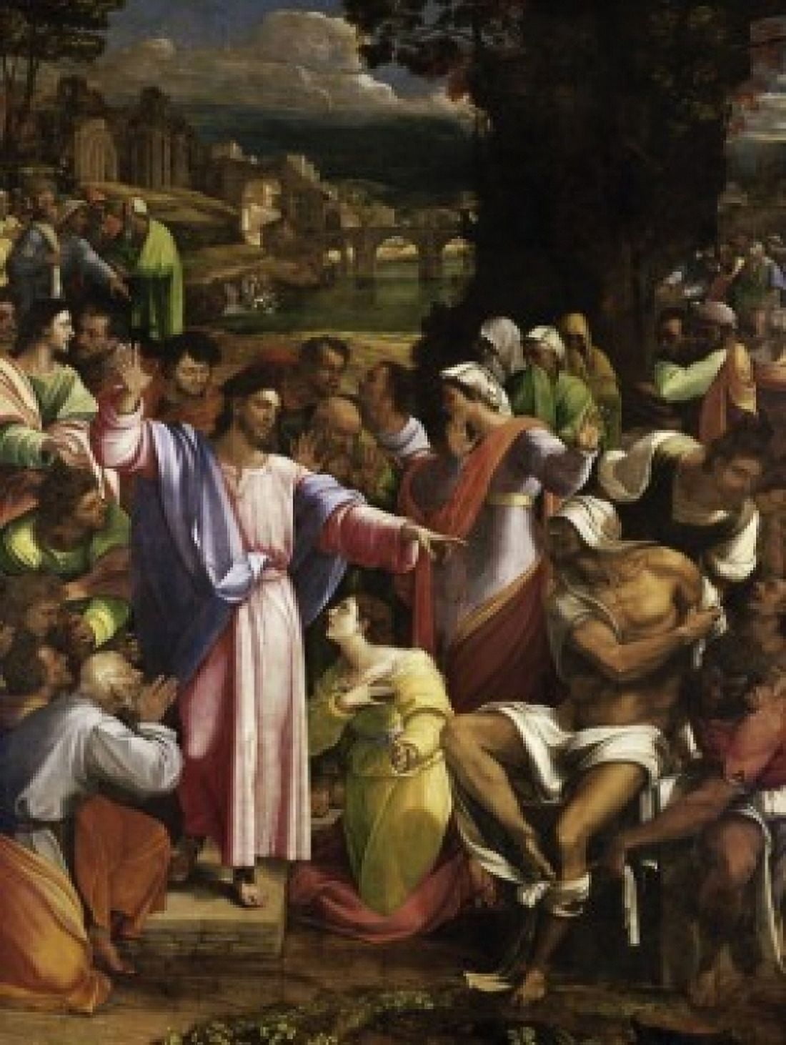 The Raising of Lazarus Sebastiano del Piombo (C 1485-1547Venetian) National Gallery London Canvas Art - Sebastiano del Piombo (24 x 36)