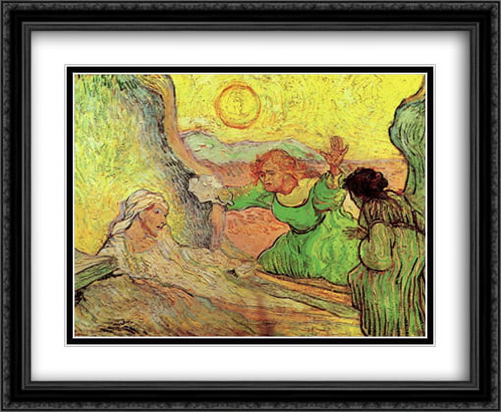 The Raising of Lazarus after Rembrandt 2x Matted 34x28 Large Black ...