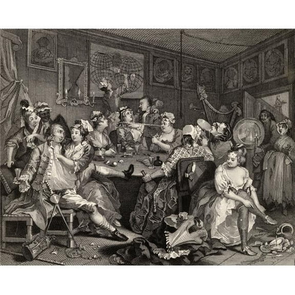 The Rakes Progress Tavern Scene From The Original Picture By Hogarth From The