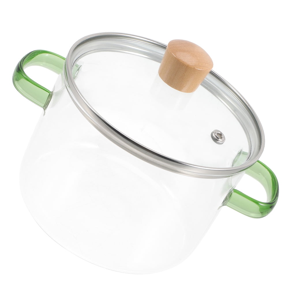 The Ramen Pot Pot for Soup Glass Saucepan Gas Stoves Instant Noodle Pot Glass Wooden
