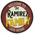 thumbnail image 1 of The Ramirez Family 12" Round Metal Sign Kitchen Game Room Décor 200120038043, 1 of 1