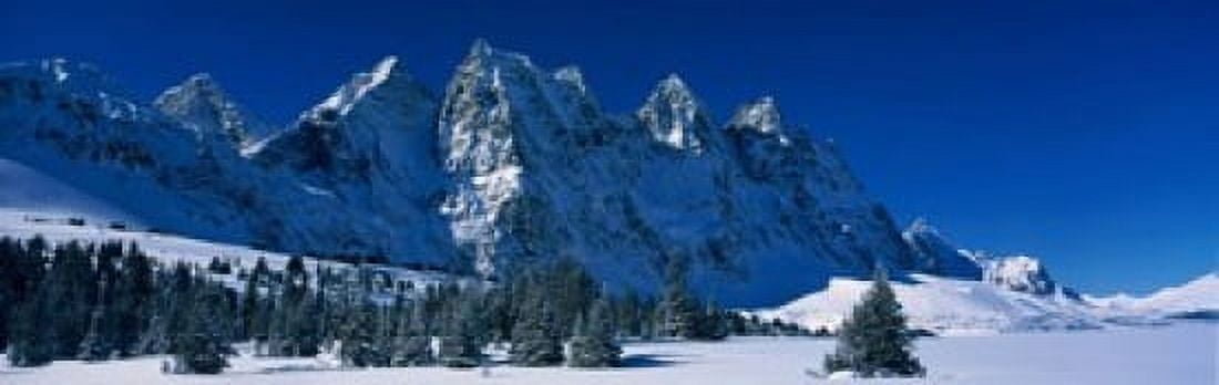 The Ramparts Tonquin Valley Jasper National Park Alberta Canada Canvas Art - Panoramic Images (18 x 6)
