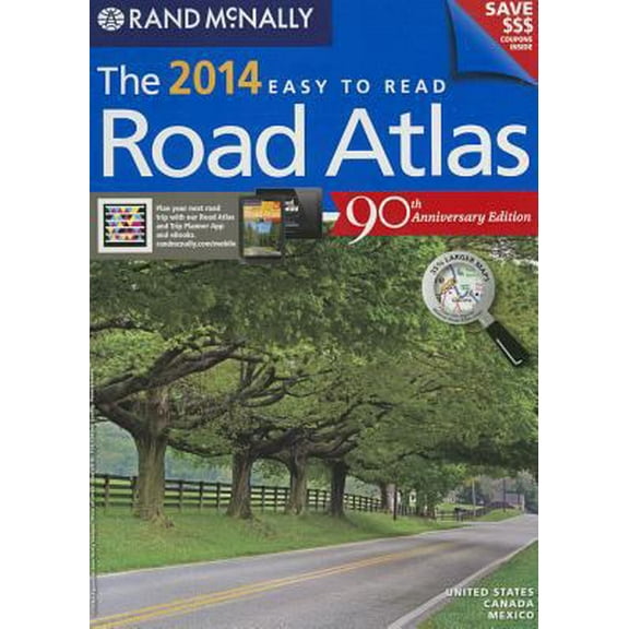 Pre-Owned Rand McNally 2014 Easy to Read Road Atlas: United States, Canada, Mexico (Paperback) 0528008102 9780528008108