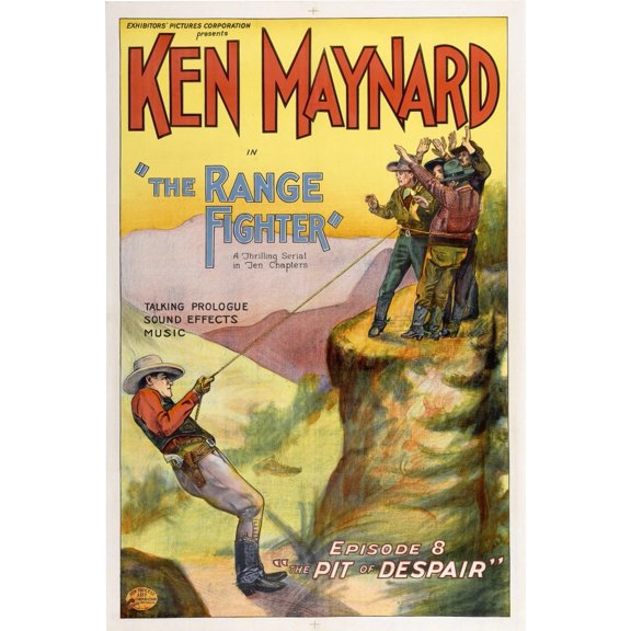 The Range Fighter Left: Ken Maynard In 'Episode 8: The Pit Of Despair' 1926. Movie Poster Masterprint (24 x 36)