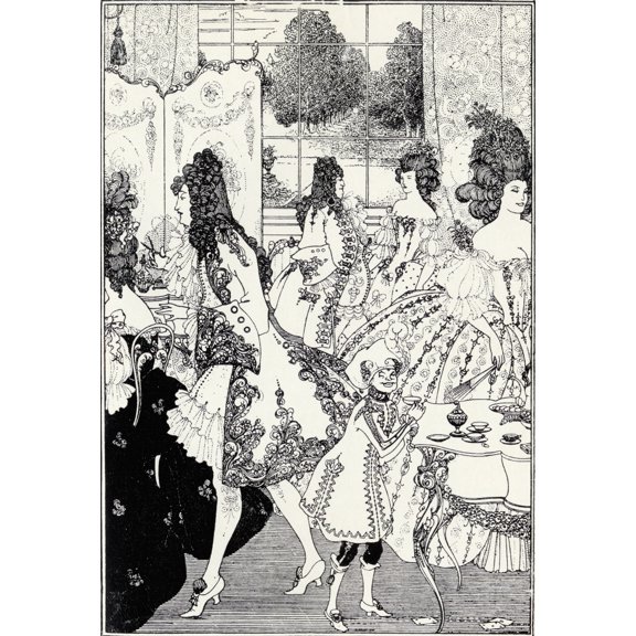 The Rape Of The Lock By Aubrey Beardsley 1872 To 1898 English Artist Canvas Art - Ken Welsh Design Pics (12 x 17)