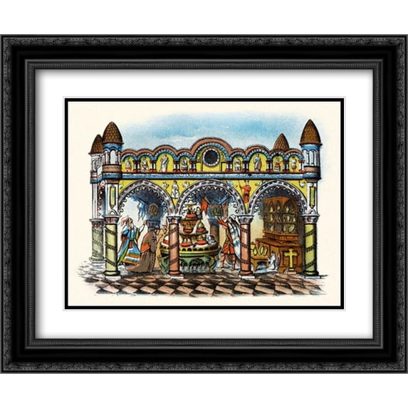 The Rape of the Crowns 2x Matted 24x20 Black Ornate Framed Art Print by Unknown