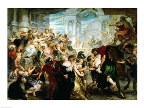 The Rape of the Sabine Women Canvas Art - Peter Paul Rubens (24 x 18)