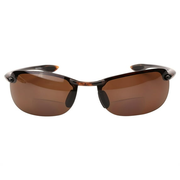 "The Raptor" Polarized Bifocal Lightweight Sunglasses for Men and Women - Tortoise - 1.50