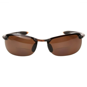 "The Raptor" Polarized Bifocal Lightweight Sunglasses for Men and Women - Tortoise - 3.00