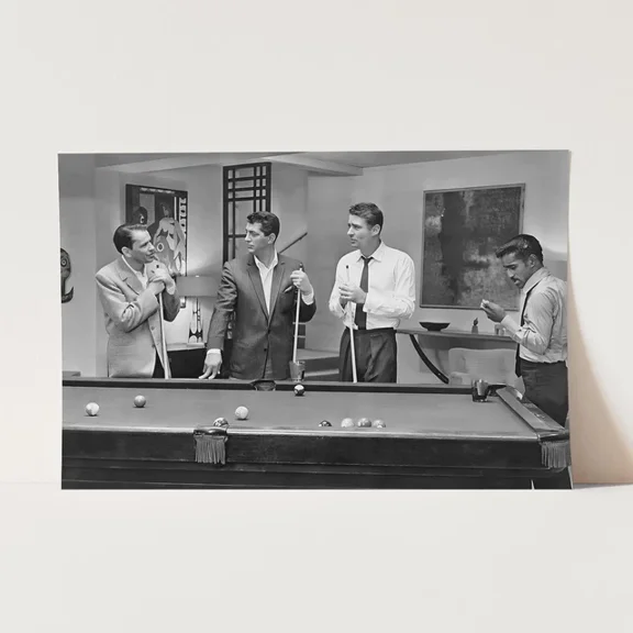 The Rat Pack Playing Pool Billiartds 1960S Sinatra Martin Wall Art Poster Print Home Decor Office Wall Art