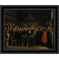 thumbnail image 1 of The Ratification of the Treaty of M?nster, 15 May 1648 24x20 Black Ornate Wood Framed Canvas Art by Borch, Gerard ter, 1 of 2