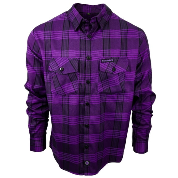 The "Raven 2.0" Purple Flannel (Hidden Snap Collars)