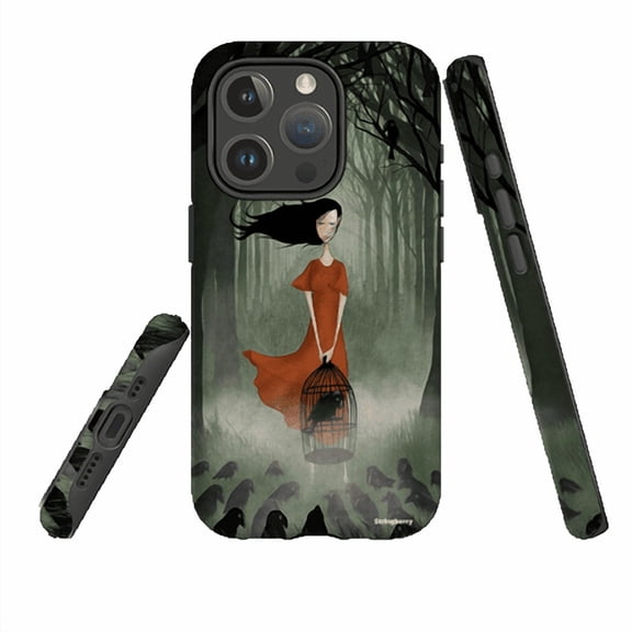 The Raven Girl Gothic Fantasy Dark Art Bird Mystery G234 Compatible Phone Case for iPhone 17, 16, 15, 14, 13, 12, and 11 Pro Max