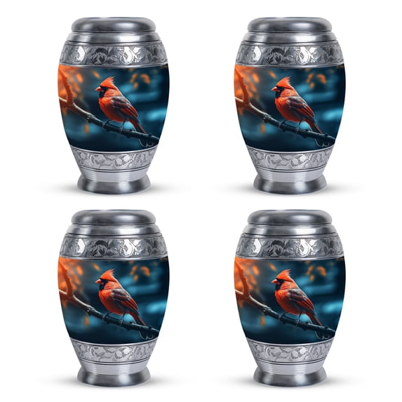 The Raven's Eerie Watch Adult Cremation Urn - Decorative Small Keepsake Urn for Men - Mini Cremation Urn for Adult Ashes - Cremation Urn - Memorial Gifts (3inch,4Pcs)