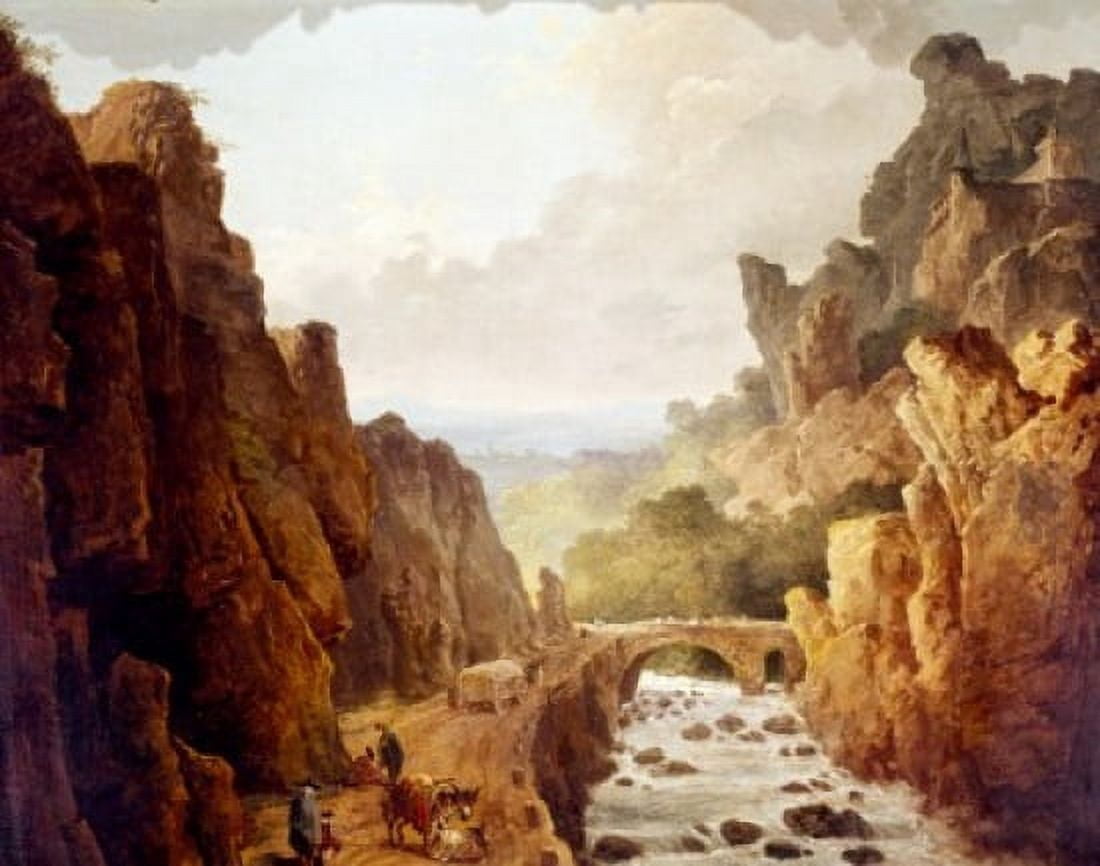The Ravine by Hubert Robert (1733-1808) Canvas Art - Hubert Robert (18 x 24)