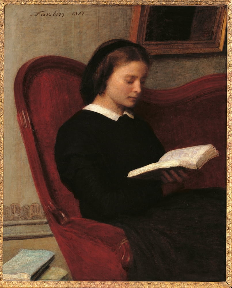 The Reader (Marie Fantin Latour Canvas Art - (18 x 24)