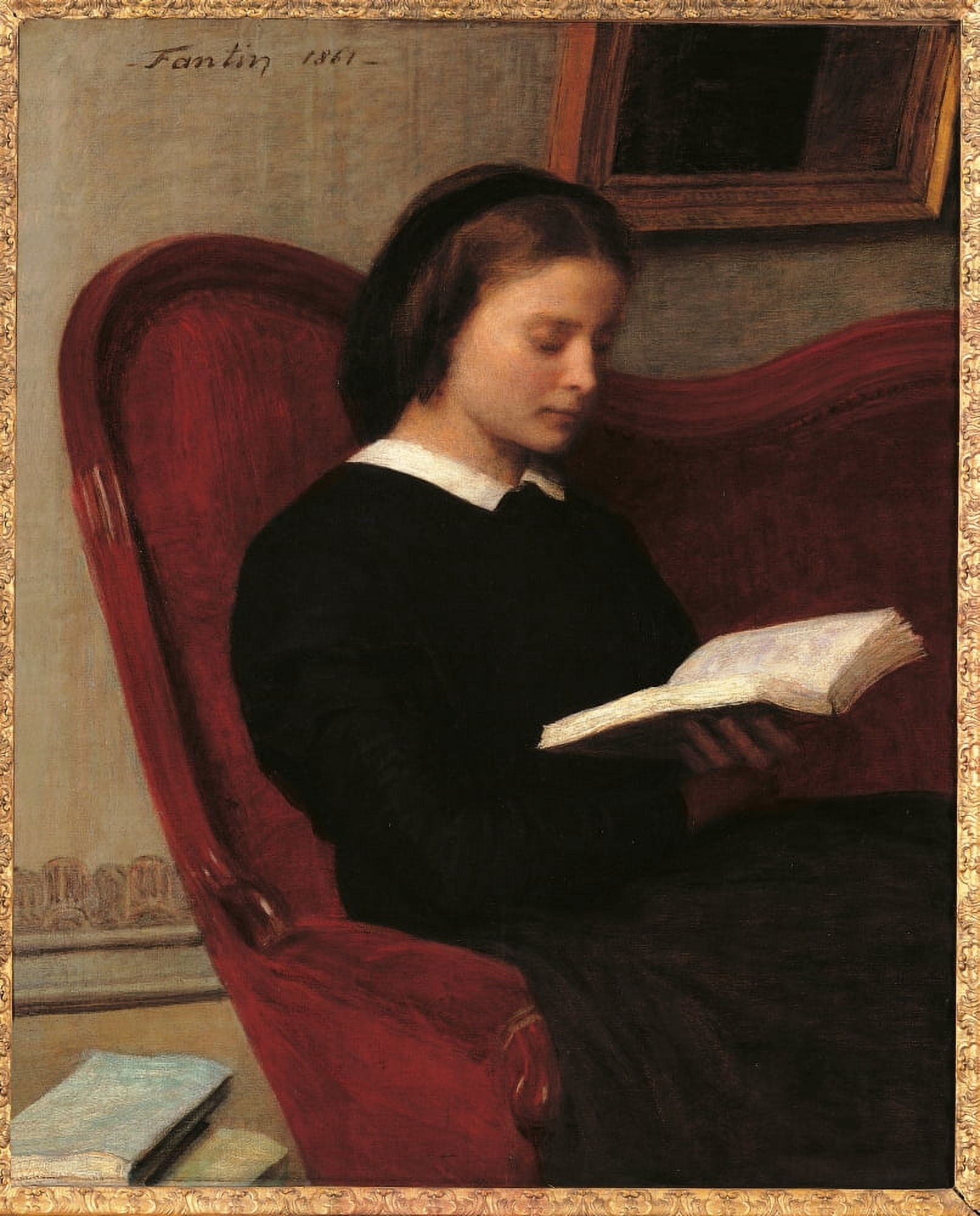 The Reader (Marie Fantin Latour Canvas Art - (24 x 36)