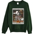 thumbnail image 1 of The Reader Tarot Card Sweatshirt - Reading Skeleton Witchy Sweater For Librarian, Book Lovers, 1 of 6