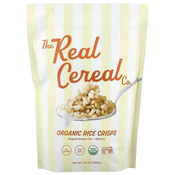 The Real Cereal Co, Organic Rice Crisps, 8.4 oz Pack of 2