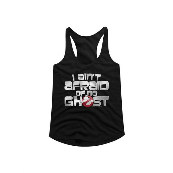 The Real Ghostbusters Animated TV Series Ain't Afraid Ladies Racerback Tank Top