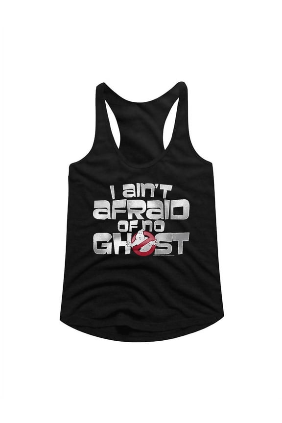 The Real Ghostbusters Animated TV Series Ain't Afraid Ladies Racerback Tank Top