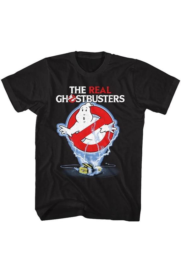 The Real Ghostbusters Ghost Trap Black Adult T-Shirt