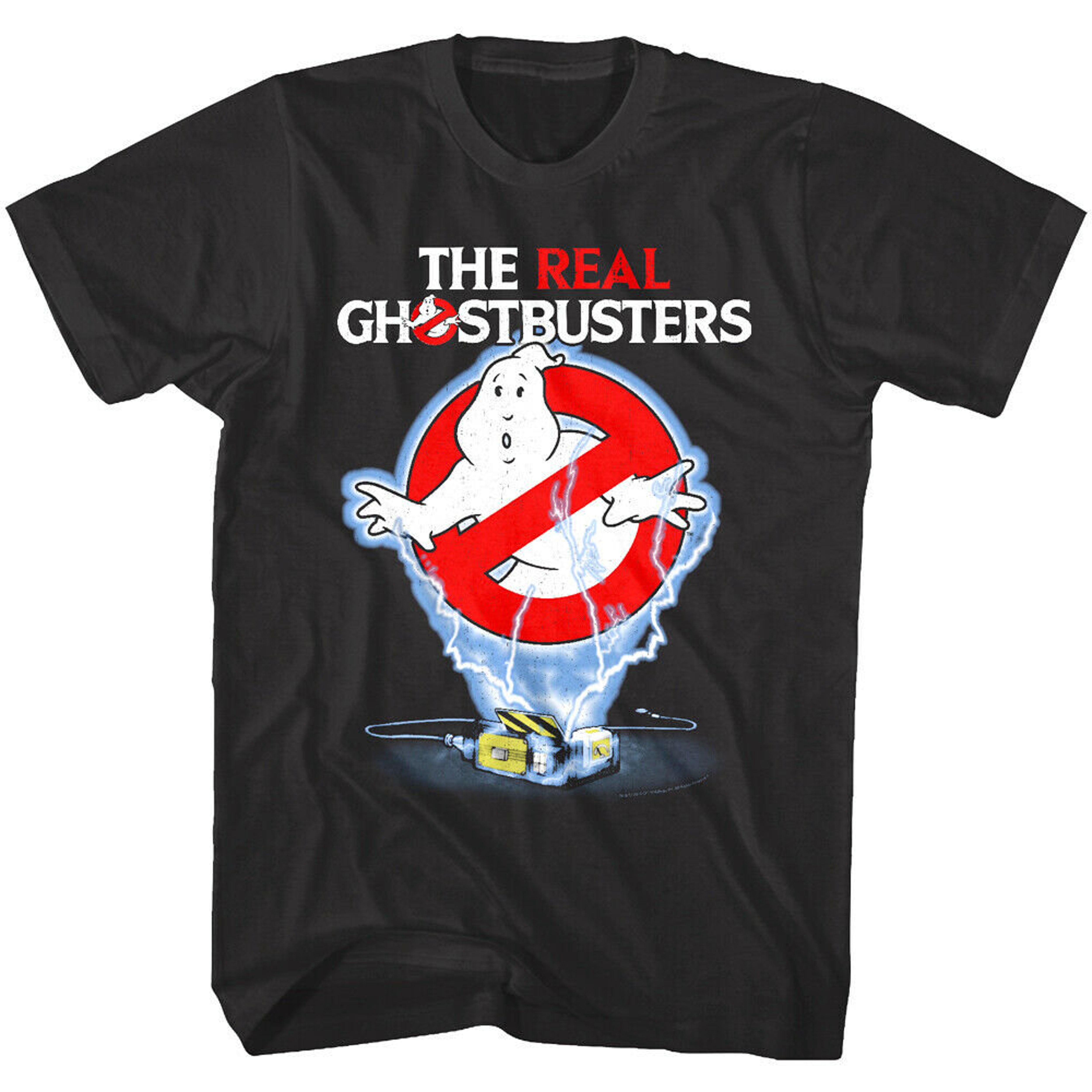 The Real Ghostbusters Men's T-shirt No Ghost Sign Tee Ghost Trap Icon ...