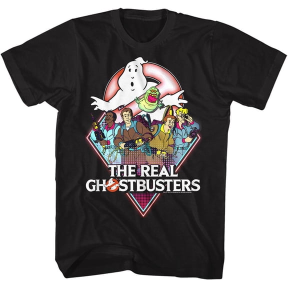 The Real Ghostbusters Realgb Black Adult T-Shirt 4Xlt