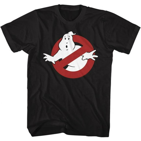 The Real Ghostbusters Symbol Black Adult T-Shirt