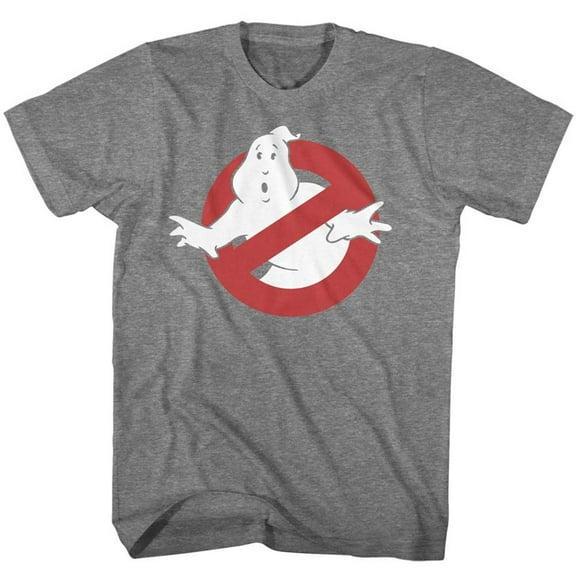 The Real Ghostbusters Symbol Graphite Heather Adult T-Shirt 5Xl