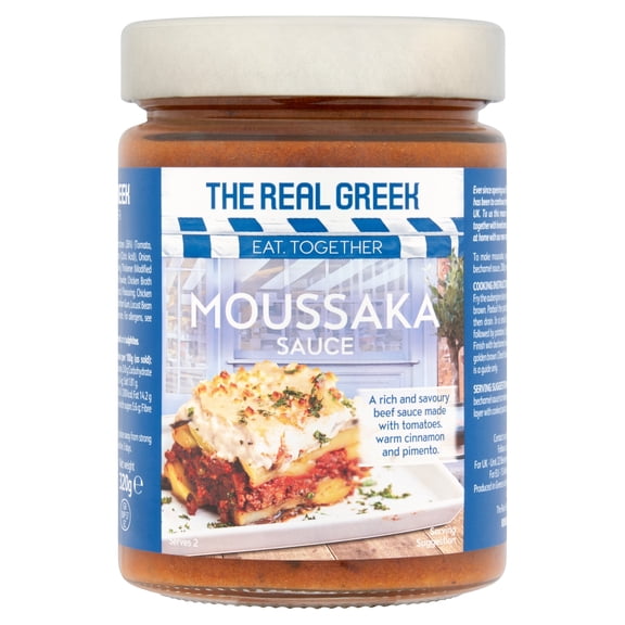 The Real Greek Moussaka Sauce 320g, Imported from Britain
