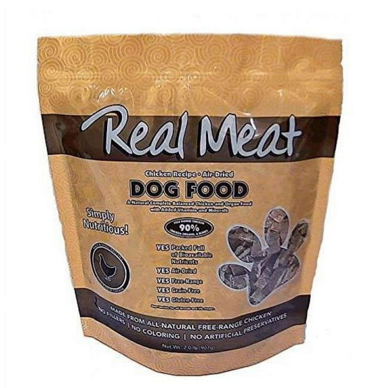 The Real Meat 828023 2 lbs Cannine Air Dried Chicken Dog Food