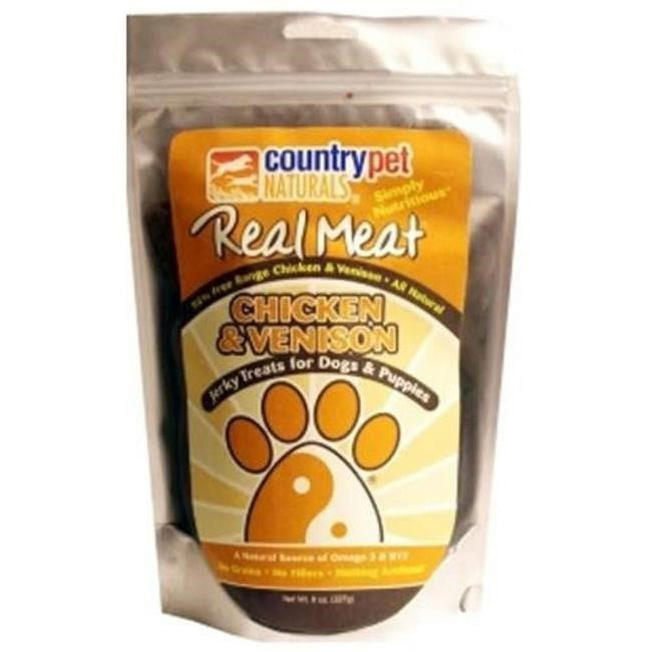 The Real Meat Company 95 Chicken & Venison Jerky Stix Dog Treats, 8oz bag